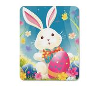 Square Mouse Pad with Non-Slip Rubber Base Spring Happy Easter Holiday Mouse Mat with Stitched Edge Gaming Mousepad for Wireless Mouse Computer Laptop Home Office Desk Pad 20 * 25cm