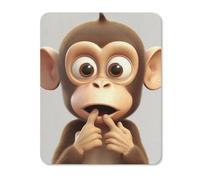 Square Mouse Pad with Non-Slip Rubber Base The Silent Monkey Mouse Mat with Stitched Edge Gaming Mousepad for Wireless Mouse Computer Laptop Home Office Desk Pad 20 * 25cm