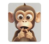 Square Mouse Pad with Non-Slip Rubber Base The Silent Monkey Mouse Mat with Stitched Edge Gaming Mousepad for Wireless Mouse Computer Laptop Home Office Desk Pad 25 * 30cm