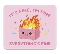 Square Mouse Pad with Stitched Edge, Premium Mousepad Washable Cloth. Computer Mouse Pad with Non-Slip Rubber Base, Mouse Pads for Computers Laptop Mouse 9.25x7.75x0.12 inch-Pink Box on Fire