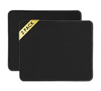 Square Mouse Pad with Stitched Edge, Premium Mousepad Washable Cloth. Computer Mouse Pad with Non-Slip Rubber Base, Mouse Pads for Computers Laptop Mouse 9.25x7.75x0.12 inch-Classic Black-2 Pack