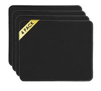 Square Mouse Pad with Stitched Edge, Premium Mousepad Washable Cloth. Computer Mouse Pad with Non-Slip Rubber Base, Mouse Pads for Computers Laptop Mouse 9.25x7.75x0.12 inch-Classic Black-4 Pack