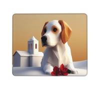 Square Mouse Pad with Stitched Edges - 10 x 12 inch Small Mousepad for Wireless Mouse, Cute little hunting dog Mouse Pads for Laptop, Gaming, Office & Home Decor