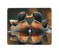 Square Mouse Pad with Stitched Edges - 7 x 8.6 in Small Mousepad for Wireless Mouse, Beautiful reflection, animal couple portrait Mouse Pads for Laptop, Gaming, Office & Home Decor