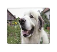 Square Mouse Pad with Stitched Edges - 7 x 8.6 in Small Mousepad for Wireless Mouse, Happy little dog Mouse Pads for Laptop, Gaming, Office & Home Decor