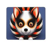 Square Mouse Pad with Stitched Edges - 8.3 x 10.3 in Small Mousepad for Wireless Mouse, Cute Raccoon Dog Mouse Pads for Laptop, Gaming, Office & Home Decor