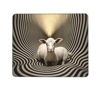 Square Mouse Pad with Stitched Edges - 8.3 x 10.3 in Small Mousepad for Wireless Mouse, Illusionary Surrealist Art Mouse Pads for Laptop, Gaming, Office & Home Decor