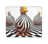 Square Mouse Pad with Stitched Edges - 8.3 x 10.3 in Small Mousepad for Wireless Mouse, Zebra Op Art, Little Bird Mouse Pads for Laptop, Gaming, Office & Home Decor