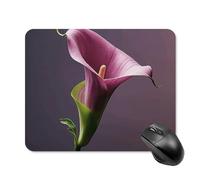 Square Mouse Pads Purple Calla Lily Mouse Pad for Computers Laptop Desk Washable Mousepad Non-Slip Mouse Mat with Rubber Base Laptop Mousepads 9.4"x7.9"
