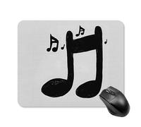 Square Music Note Mouse Pad Non-Slip Rubber Small Cute Mouse Pad Mini Travel Gaming Mousepad Washable Funny Computer Mat Waterproof for Laptop Office Home Men Women
