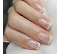 Square Nail Press Fake Nail Glitter Artificial Acrylic 24% Stick for Women