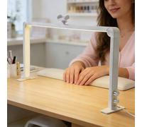Square Nail Tech Lamp, Tri-Fold Nail Tech Light 420 LED Beads, 3000K-6000K LED Manicure Lamp with Phone Stand for Lash Beauty Tattoos Crafts(White)