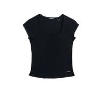 Square neck women's T-shirt Superdry Athletic Essentials Bleu S