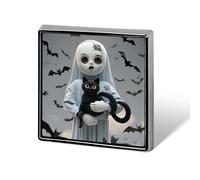 Square Nightmare Doll Lapel Pin Metal Brooch Personalized Novelty Pin Cute Button Badge Safety Pin Fashion Jewelry Accessories Gift for Clothes Hat Backpack Bag