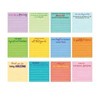 Square Notepads 360 Sheets Fluorescent Adhesive Note Assorted Color Note Paper Reminder on Journal Planner Fridge Identity Adhesive Notepads