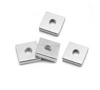 Square Nut 20 Pcs Square Nut M5 M6 M8 Carbon Steel Galvanized Zinc Plated Silver GB39 DIN 562(M8x20x4)