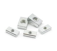 Square nut，30Pcs M3 M4 M5 M6 M8 Square Nut Rectangular Nuts Thin Slider Block Nuts Zinc-Plated Carbon Steel Aluminum Profile Accessory(M4x15x8x2mm)