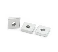 Square Nut,Stainless Steel Nuts, DIN562 White Zinc Plated Carbon M3-M8 Multiple Packs(M4x8x8x2)