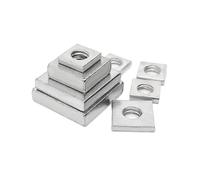 Square Nut,Stainless Steel Nuts, M3 M4 M5 M6 Carbon Galvanized Pack Of 20 pcs(M5x12x12x4mm)