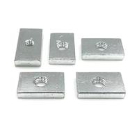 Square Nuts Fasteners，Thread Square Nuts， Rectangular Iron Nut Carbon Steel Galvanized M8 M10 Multiple Sizes Pack Of 10 Pcs Or 20 Pcs(M8x20x13x4(20pcs))