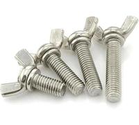 square nuts,screws and nuts 304 Stainless Steel Wing Screws Wingbolt Nut Butterfly Screw(M5*20-10PCS)