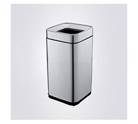 Square Open Trash Can 15L - Creative Stainless Steel Waste Bin for Home Living Room Bedroom Kitchen Bathroom - Stylish & Simple Design Perfect for Modern Spaces