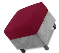 Square Ottoman Cover 50x50 60x60 80x80 Stretch Footstool Slipcovers, Soft Protector Pouffe Cover Only, Removable Washable with Elastic Bottom(Wine red,70 x 70 cm)