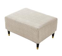 Square Ottoman Cover Khaki Footrest Slipcover Durable Puff Stool Protector Stylish Sofa Footrest Case for Square Ottomans Home Decor Essentials