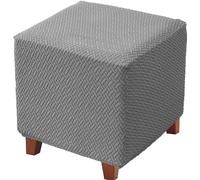 Square Ottoman Slipcover Footstool Stretch Cube Ottoman Cover Square 18x18 24 x 24 36x36 Beige/Green/White Storage Foot Stool Protect Cover for dogs Washable with Elastic Bottom ( Color : @14 , Size :