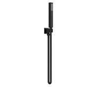 Square Outlet Elbow, Parking Bracket & Shower Handset - Matt Black