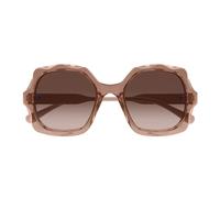 Square Oversized Sunglasses with Delicate Motif - female - Chloé - Sunglasses - Brown - 53 MM - Accessories 53 MM
