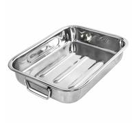 Square Pan 35cm Stainless Steel Roaster Casserole Braising Pan