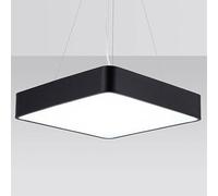 Square Panel Light Office Ceiling Suspension Light Energy Saving Cold White Light Hanging Lamp Fixture, with Acrylic Shade, Nordic Close to Ceiling Light for Dining Room Pendant Lights, 1 Pack LWX