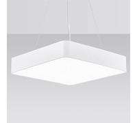 Square Panel Light Office Ceiling Suspension Light Energy Saving Cold White Light Hanging Lamp Fixture, with Acrylic Shade, Nordic Close to Ceiling Light for Dining Room Pendant Lights, 1 Pack LWX