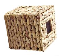 Square Paper Box 15x15cm Rustic Woven Storage | Square design, easy paper replacement, iron frame support, for durable structure, bathroom essential