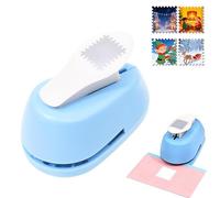 Square Paper Punch, Postage Stamp Punch,Portable Stamp Paper Punch Cutters for Crafting,Scalloped Lever Manual Rectangle Hole Punch for Paper Crafting Scrapbooking DIY Card Making Arts Crafts Supplies
