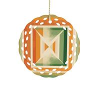 Square PatternHanging Ornaments for Tree- Christmas Ornaments,Home Decor | Housewarming Gifts,Ceramic Keepsake for Family, Friends