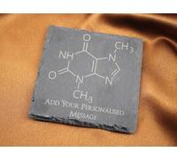 Square Personalised Chemistry Molecule Engraved Slate Coaster