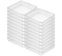 Square Petri Dishes 10x10 with Lids 20pcs Ps for Lab Use