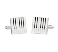 Square Piano Keyboard Keys Shirt Cufflinks Presented in a GS Cufflink Box