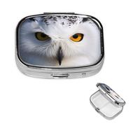 Square Pill Box 2 Compartments Handbag Pocket Pill Box Portable Travel Metal Pill Box Unique Gift