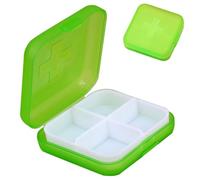 Square Pill Organizer - Travel Pill Organizer,Medicine Organizer Box, Travel Pill Organizer, Four-Compartment Case for Fish Oils, Travel, Medication, Medicine