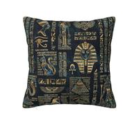Square Pillowcase Ancient Egyptian Gods And Hieroglyphs Cushion Cover Soft Throw Pillow Case Decor Design Pillow Case For Boys, Birthday Gifts, Mom, 45X45Cm