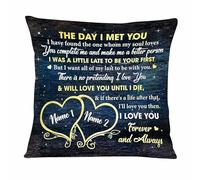 Square Pillowcase Pillow Cushion Cover I Love You Forever And Always - For Couple From Lover Custom Names Couple Gifts Ideas 45X45Cm