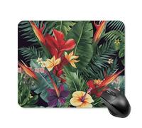 Square Plant Flowers Mouse Pad Funny Mouse Mat with Non-Slip Rubber Base Small Travel Computer Gaming Mousepad Waterproof 7.9 X 9.8 Inch Office Desk Accessories