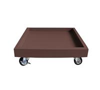 Square Plant Stand Caddy with Wheels Indoor/Outdoor Plant Trolley Flowerpot Base & Water Tray 46cm Rolling Cart for Potted Plants Garden & Home Use