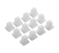 Square Plastic Mudguard Rivet Clips 8mm x 8.5mm Hole 50pcs Car Fastener | White plastic clip with 13mm stem fits car fender liners bumpers side skirts for secure push-in installation