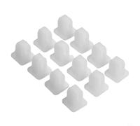 Square Plastic Mudguard Rivet Clips 8x8.5mm Hole 50pcs Car Trim Fasteners | White plastic for durability 13mm stem length Tool-free push install Suits fender bumper for liner and trim applications