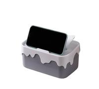 Square Plastic Tissue Box, Home Container, Car Napkins Holder Case, Kitchen Organizer, Simple and Stylish for Living Room and Bedroom(Grey)