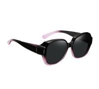 Square Polarized Fit-Over Sunglasses with UV400 Protection. Lightweight Shades for Over Prescription Glasses, Ideal for Driving, Fishing & Running